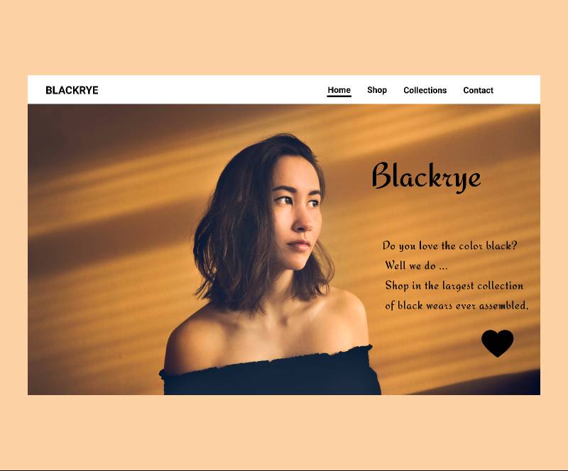 Blackrye Fashion Homepage figma