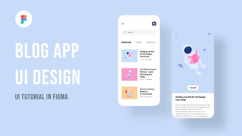 Blog App UI Figma Mobile Template