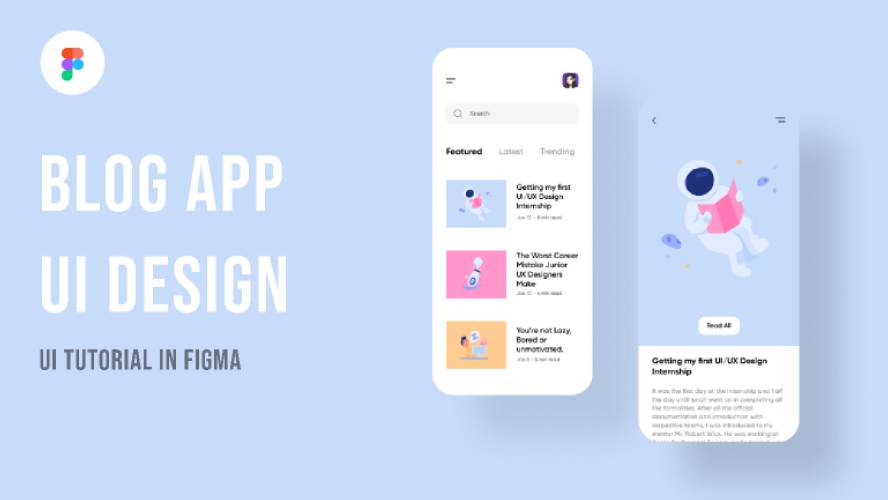 Blog App UI Figma Mobile Template