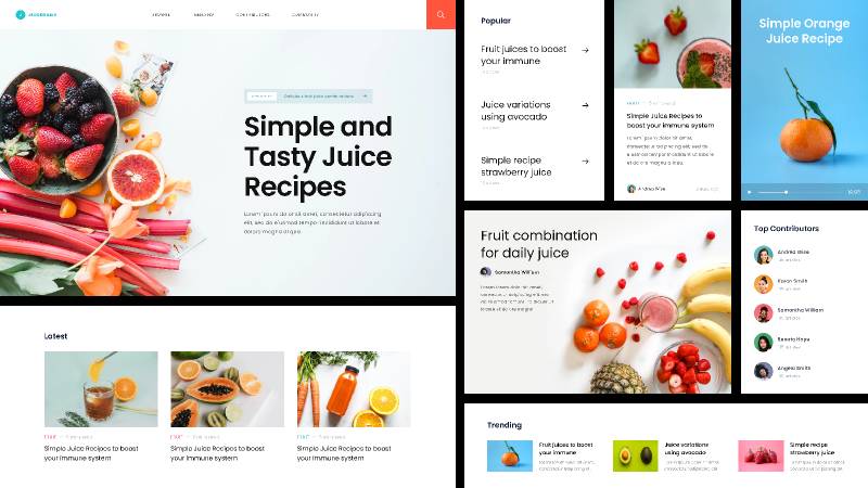 Blog Component Figma template