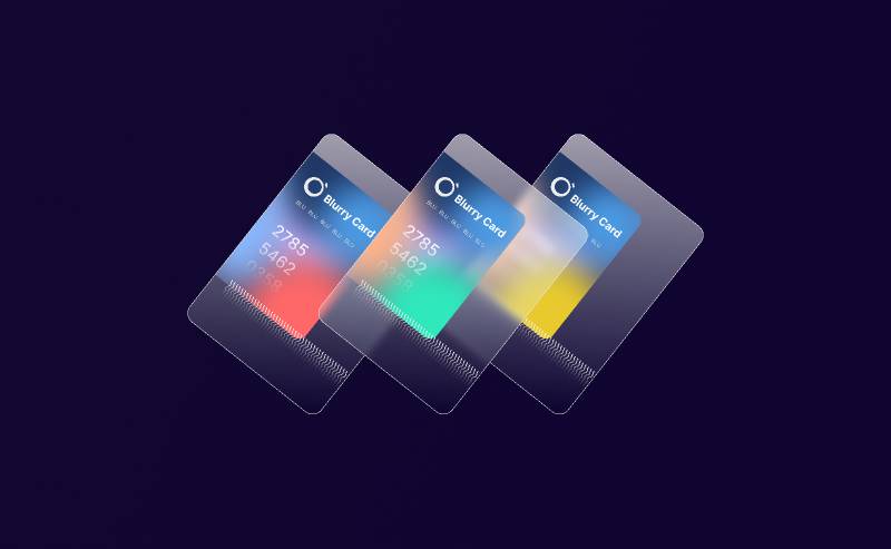 Blurry Glass Cards Figma Template