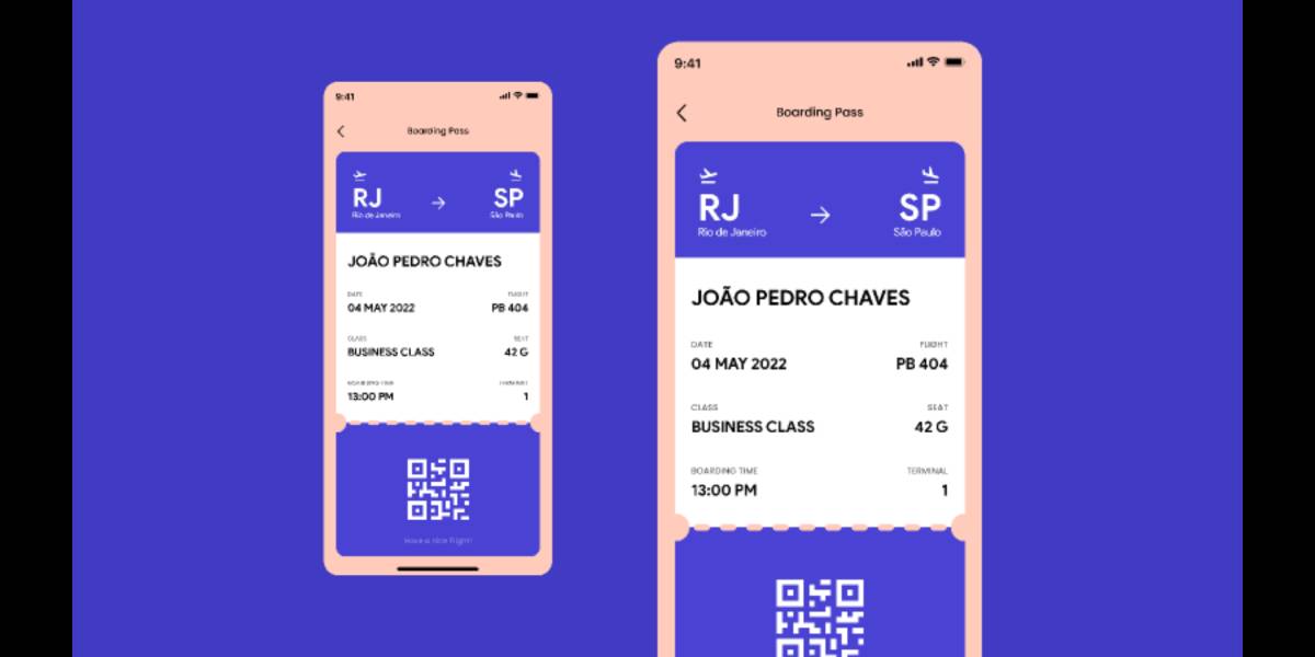 Boarding Pass Mobile App Screen