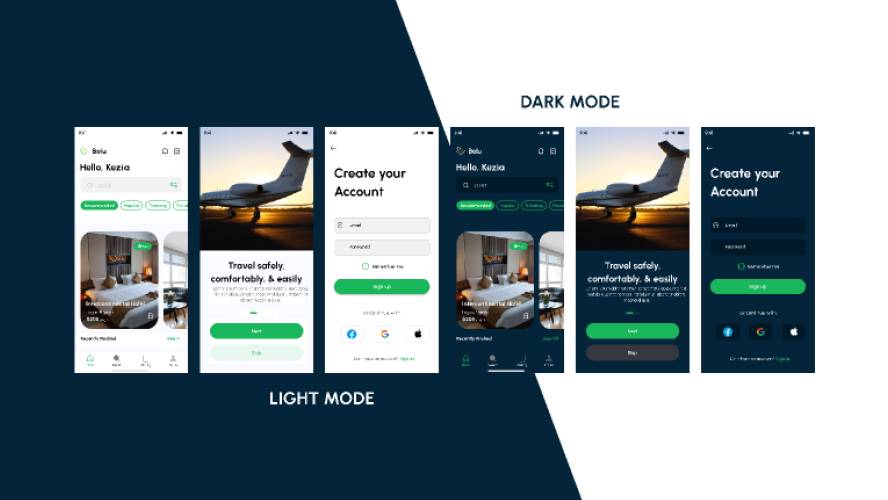 Bolu Hotel Booking App Ui Kit Dark Light Mode