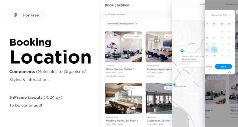 Book Location Figma Ui Kit