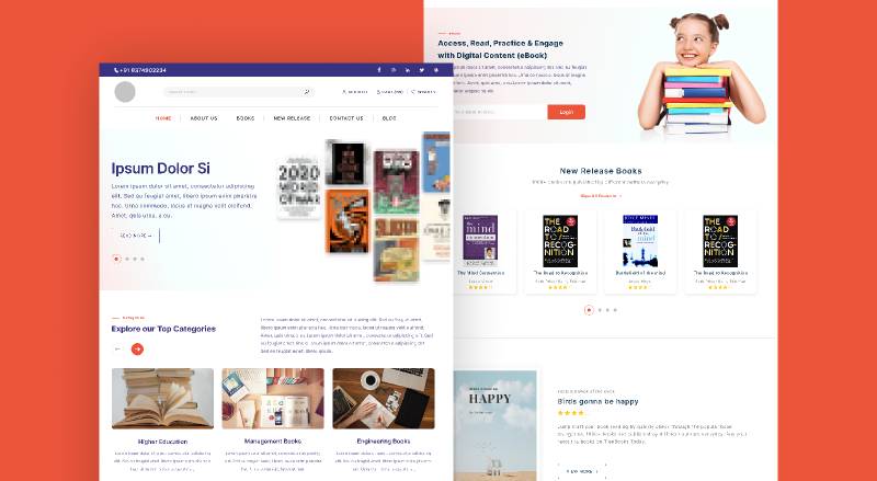 Book store figma website template