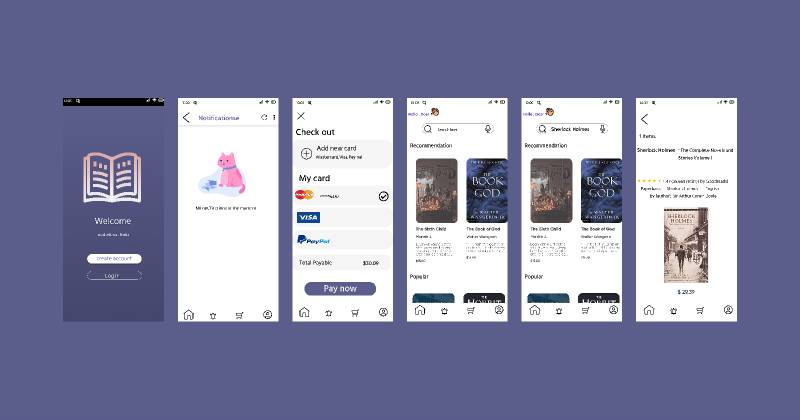 Book store mobile App figma ui kit