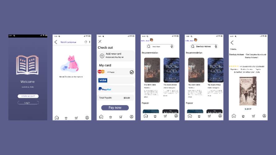 Book store mobile App figma ui kit
