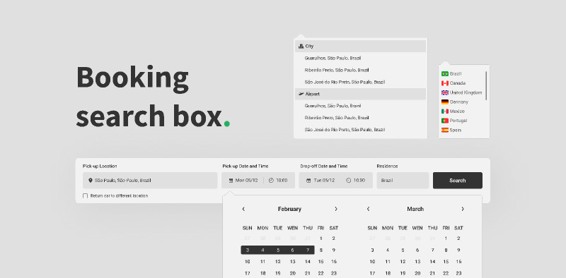 Booking Search Box Component