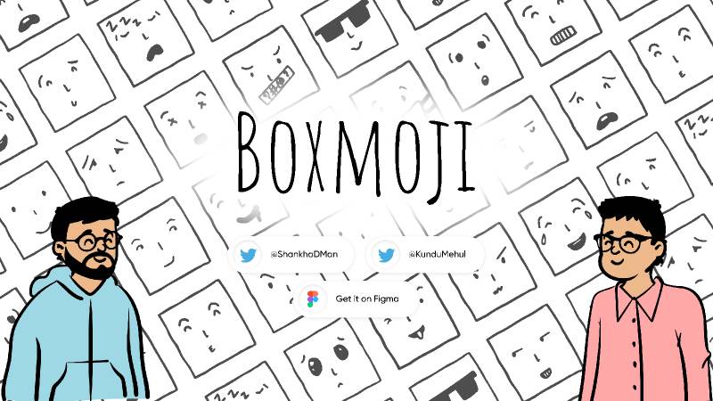 Boxmoji v1 Hand drawn Figma emoji icons