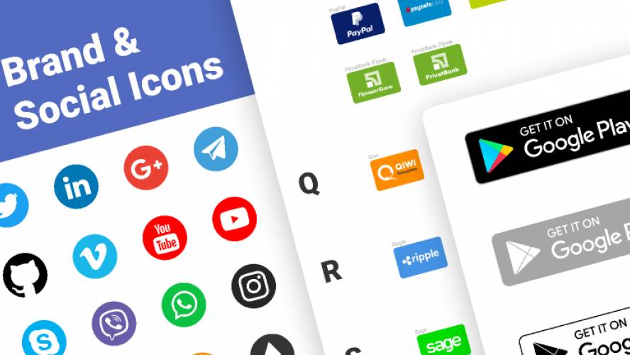 Brand and Social Icons