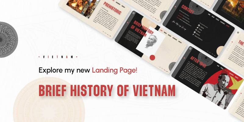 Brief History of Vietnam Landing Page Figma Website Template