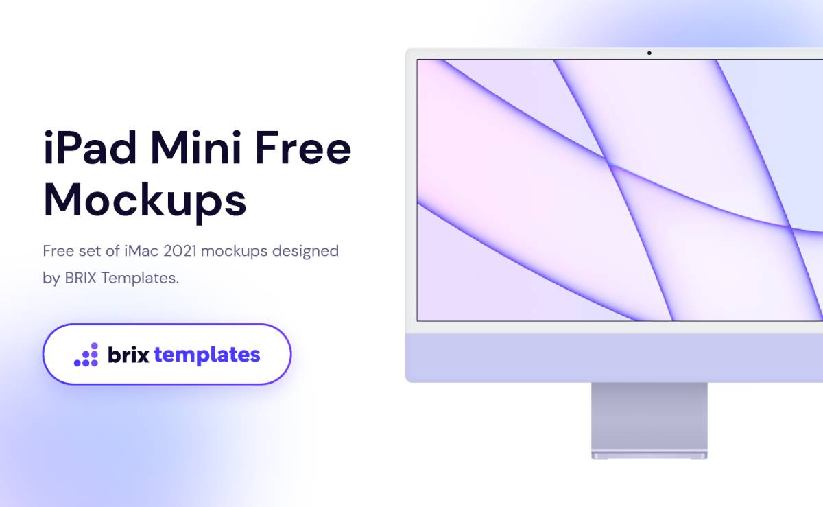 BRIX iMac (2021) Free Figma Mockups Templates