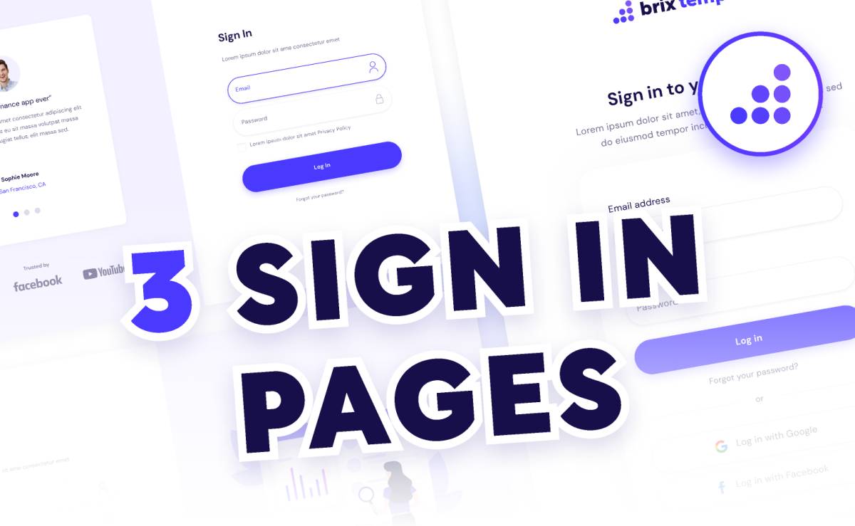 BRIX Sign In Page Templates Figma Element