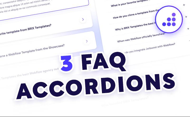 BRIX Website FAQ Accordions Figma Template Figma Element