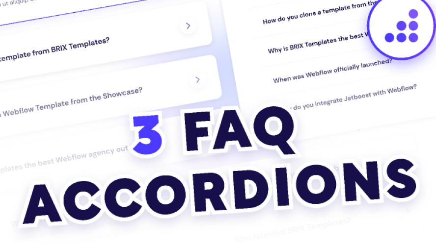 BRIX Website FAQ Accordions Figma Template Figma Element