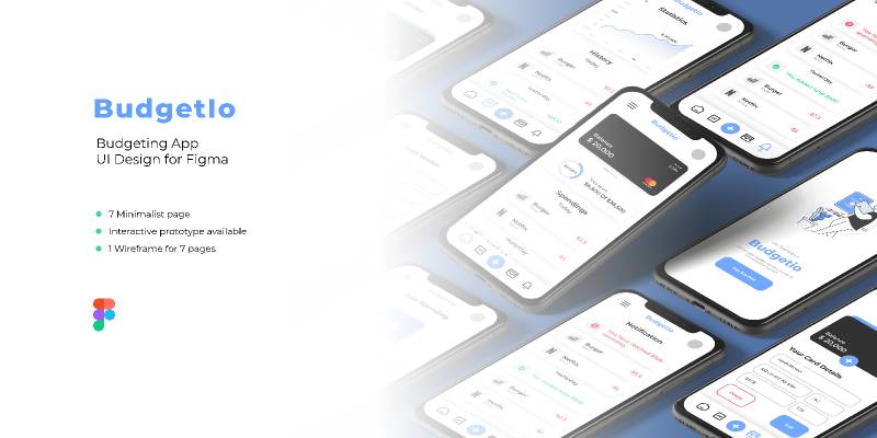 Budgetio Budgeting app Free Figma Template