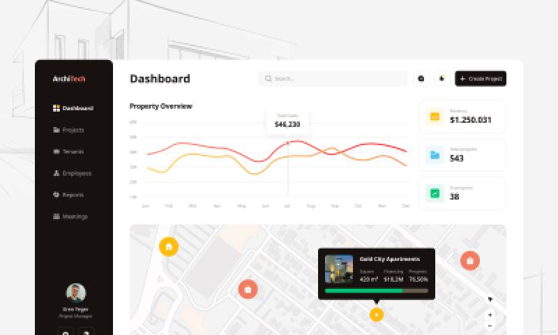Building Management Dashboard - Free Figma Website Template