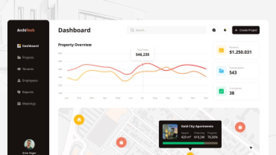 Building Management Dashboard - Free Figma Website Template