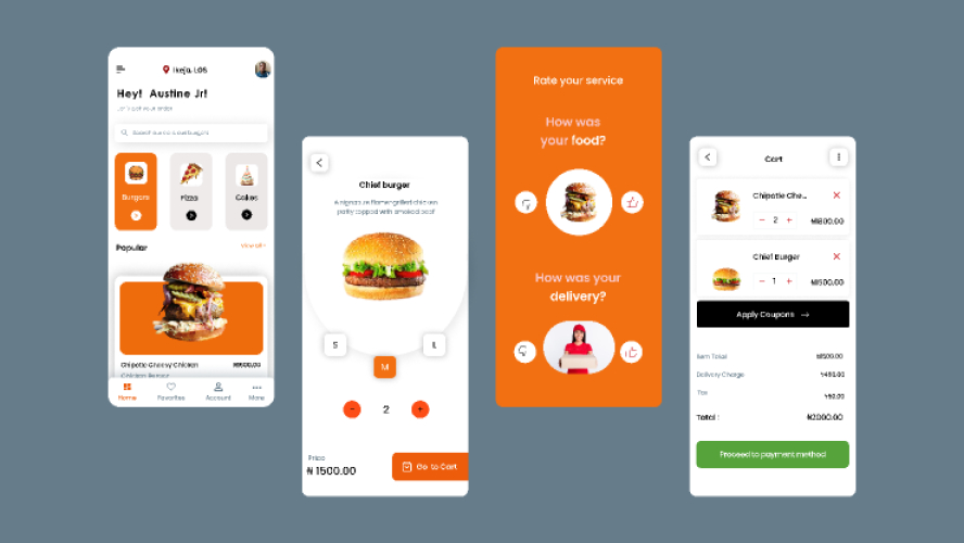 Burger Figma Mobile App Free Template