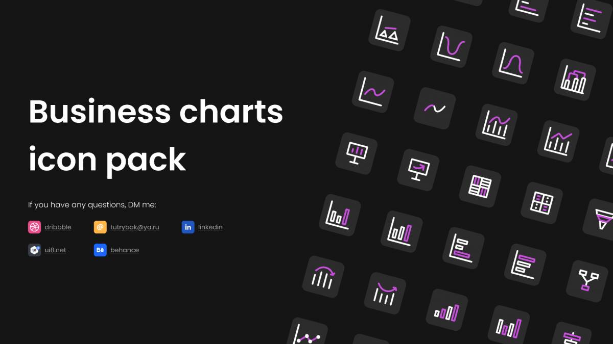 Business charts icon pack Figma Icon