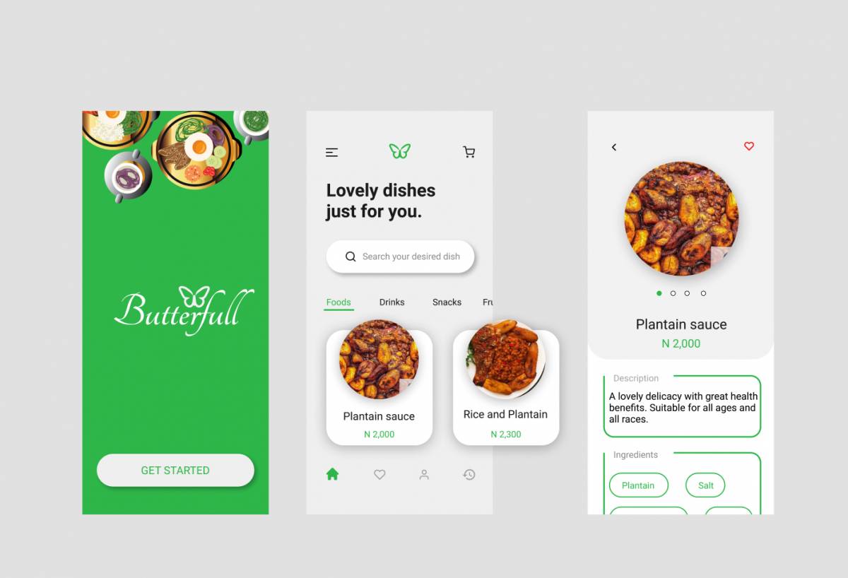 Butterfull Food App Figma Template