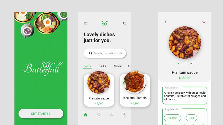 Butterfull Food App Figma Template