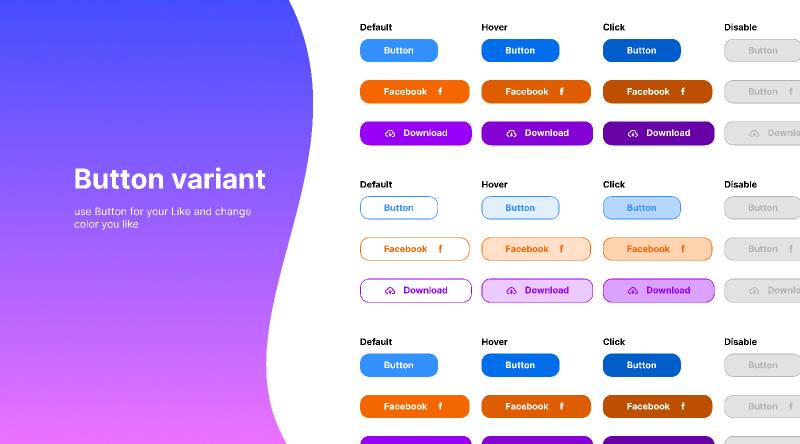 Button Variant Figma Ui Kit