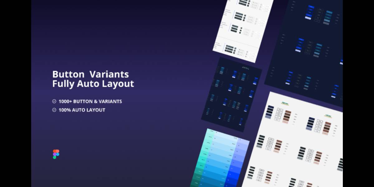 Buttonly - A Collection of Buttons , Fully Auto Layout Figma Ui kit