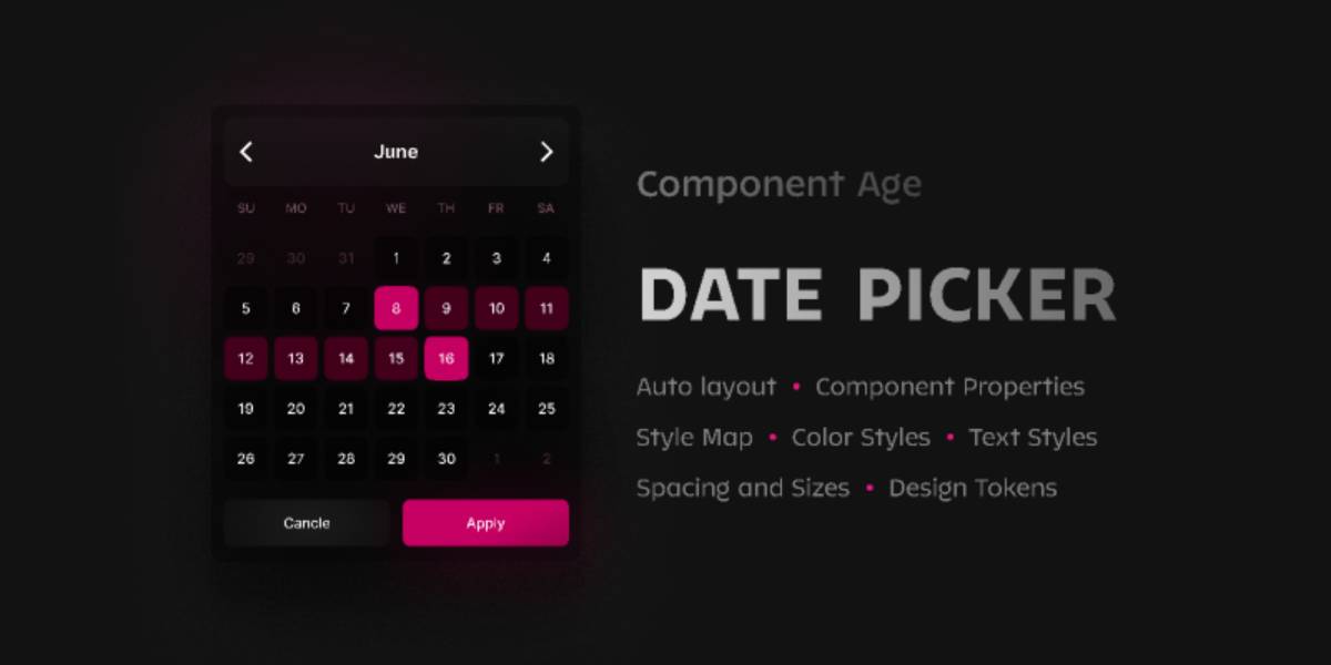 CA / Web Date Picker Figma Ui Kit