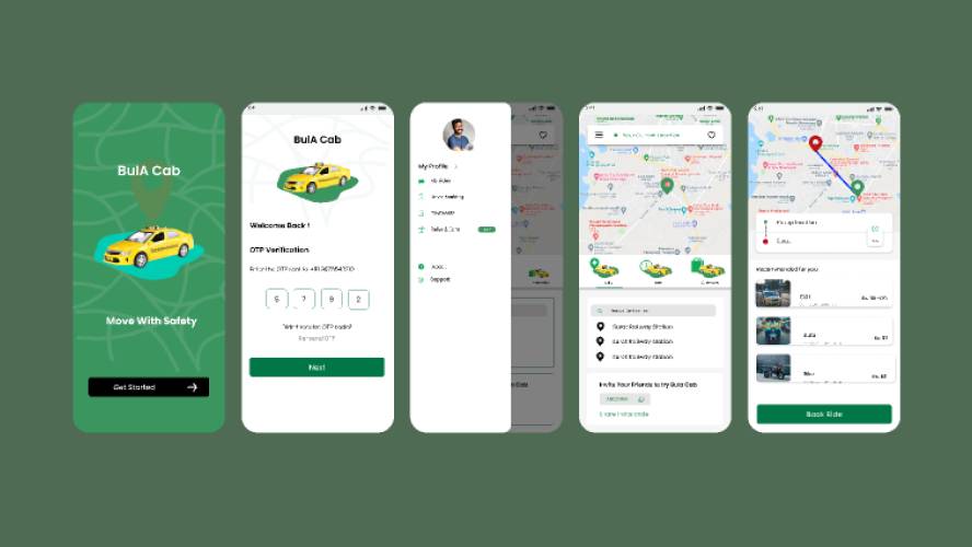 Cab Taxi Figma Mobile App