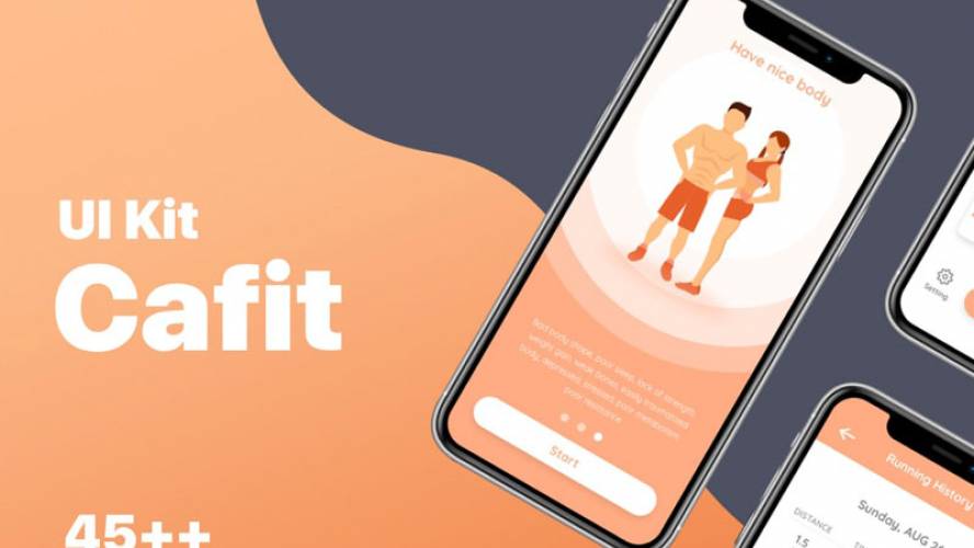 Cafit – Workout UI Kit figma templates
