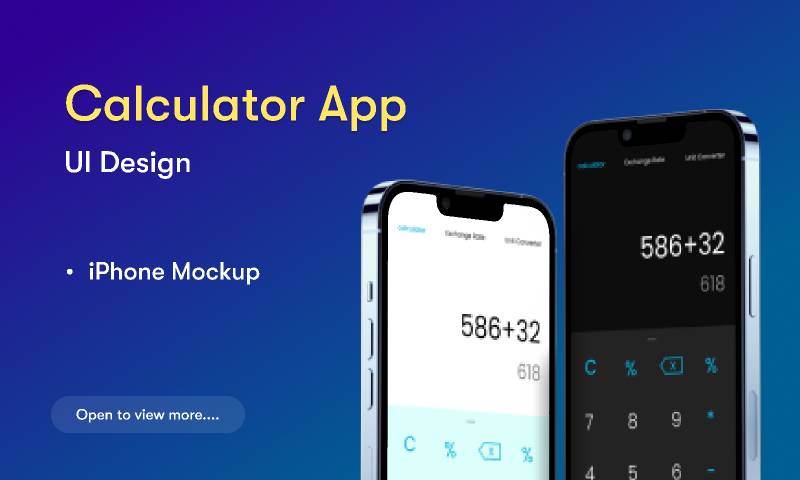 Calculator App UI Figma Mobile Template