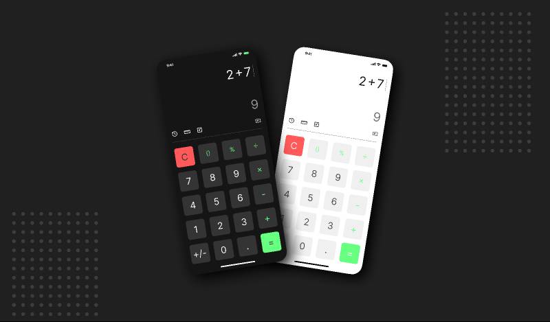Calculator UI Figma App Template
