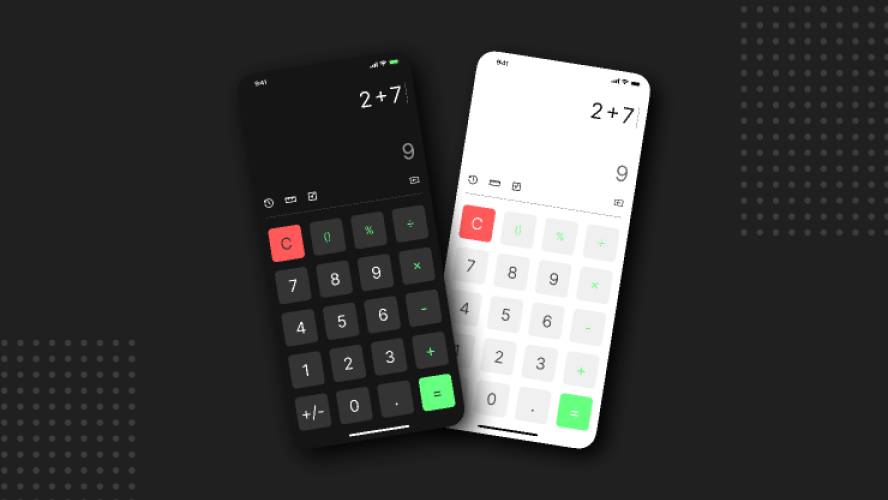 Calculator UI Figma App Template