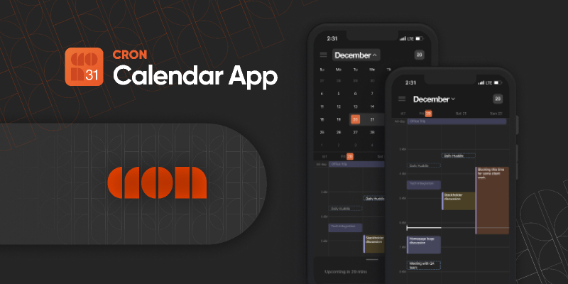 Calendar App - Cron Figma UI Kit