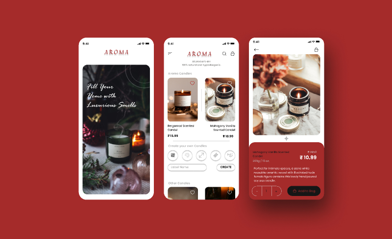 Candel Store Figma Free Mobile Template