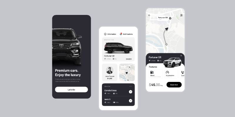 Car Rent App Figma Mobile Template