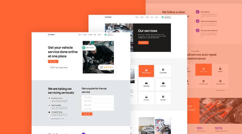 Car Service Figma Website Template