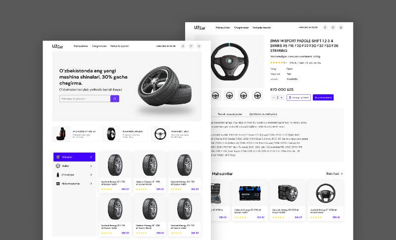 Car Tools E-Commerce Figma Website Template