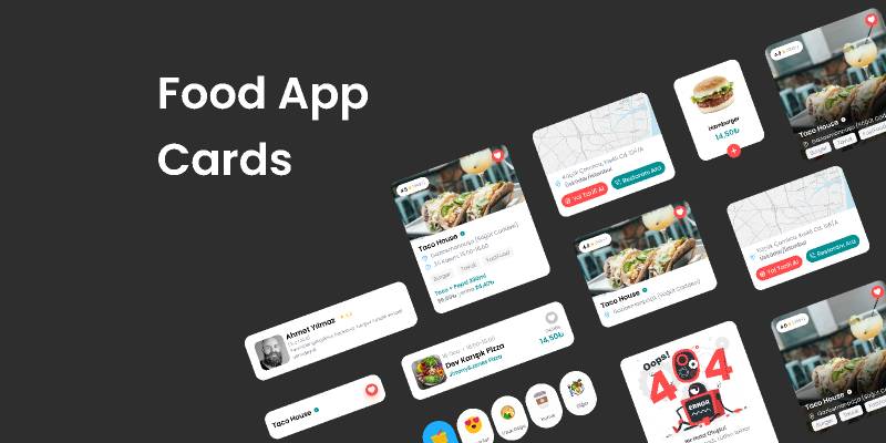 Card for Food Apps Figma Ui Kit