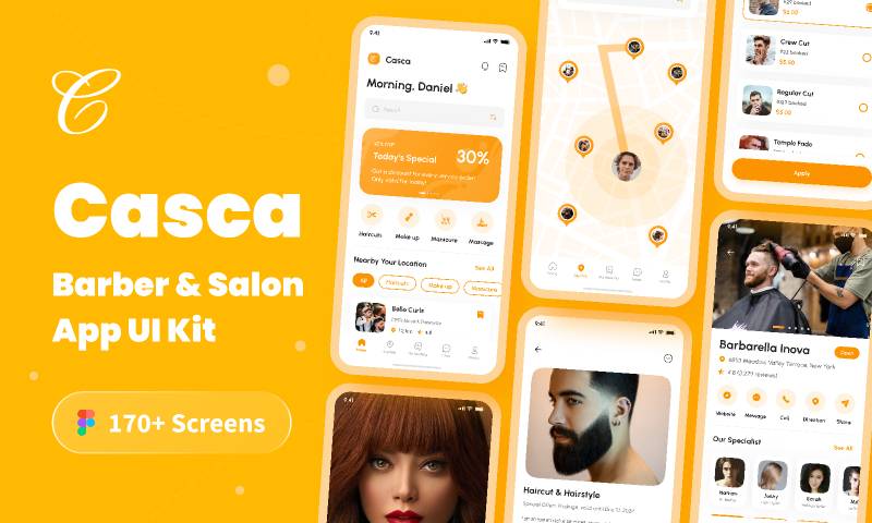 Casca - Barber & Salon App UI Kit