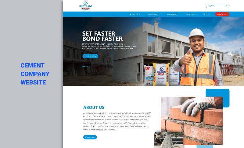 Cement Company Free Website Template