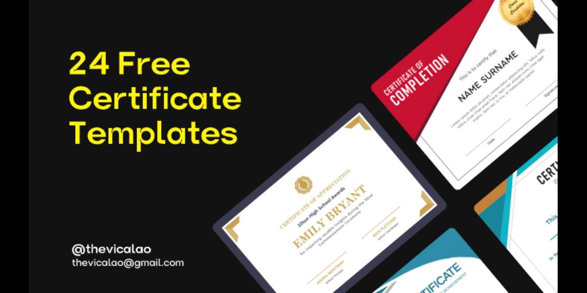 Certificate Templates Free Figma Template