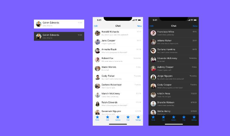 Chat - List view Figma