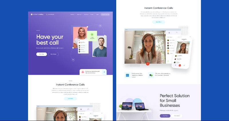 Chat App Homepage Design Figma Website Template