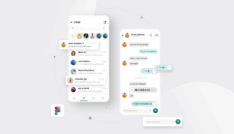 Chat Mobile App Figma Mobile Template