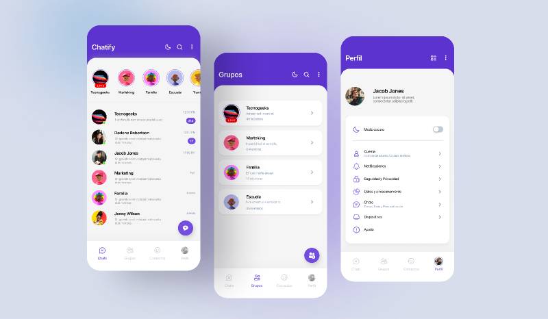 Chat mobile Concept Figma Template