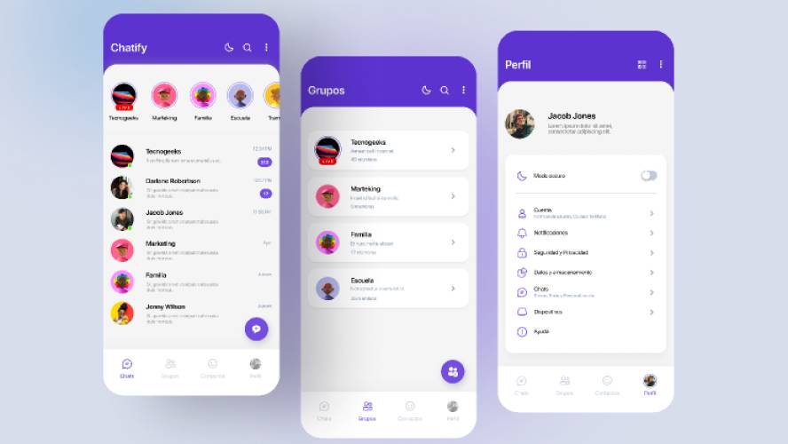 Chat mobile Concept Figma Template