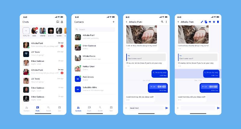 Chats UI Mobile Screens Design Figma Template