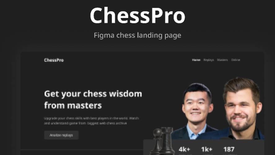 ChessPro - chess landing page figma website template